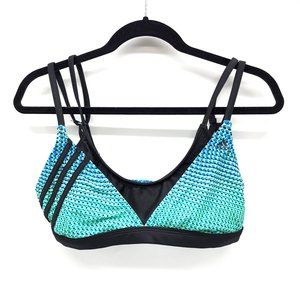 Adidas Blue Green Layered Sports Bra Top sz 12